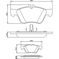 Bosch Bremsbelag Chrysler vorn 0986494001 BP110