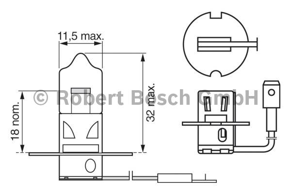 Bosch H3 Xenon Blue Gl&uuml;hlampe 12V/55W Sockel PK22s