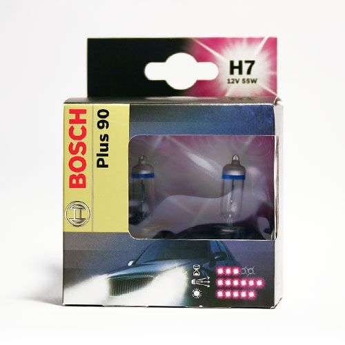 Bosch Plus 90 H7 Gl&uuml;hlampen 2er Set 1987301075