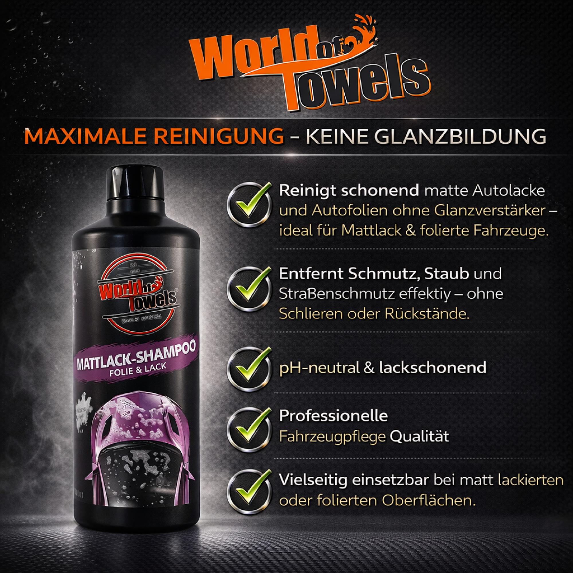 Autoshampoo für Mattlack und matte Folie - 500ml