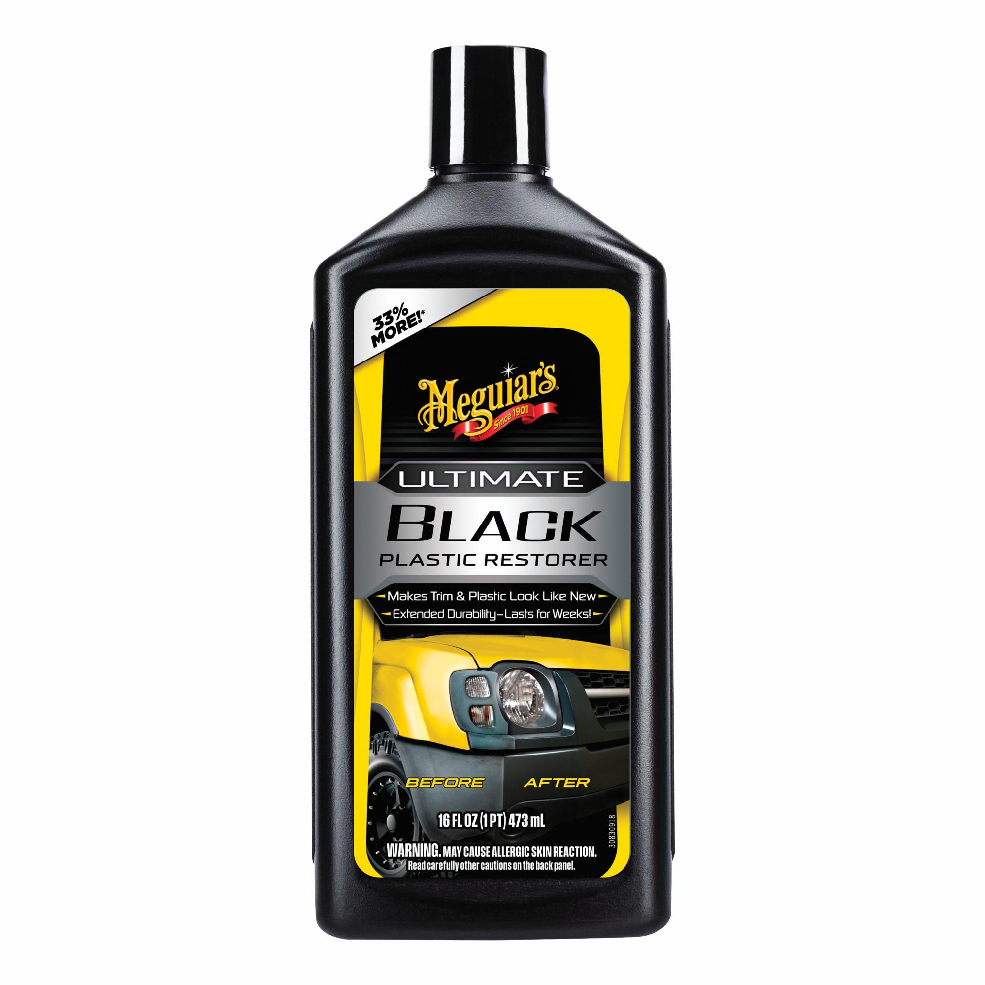 Meguiar\'s Ultimate Black Plastic Restorer - 473 ml - Auto Kunststoffpflege, Gummipflege außen