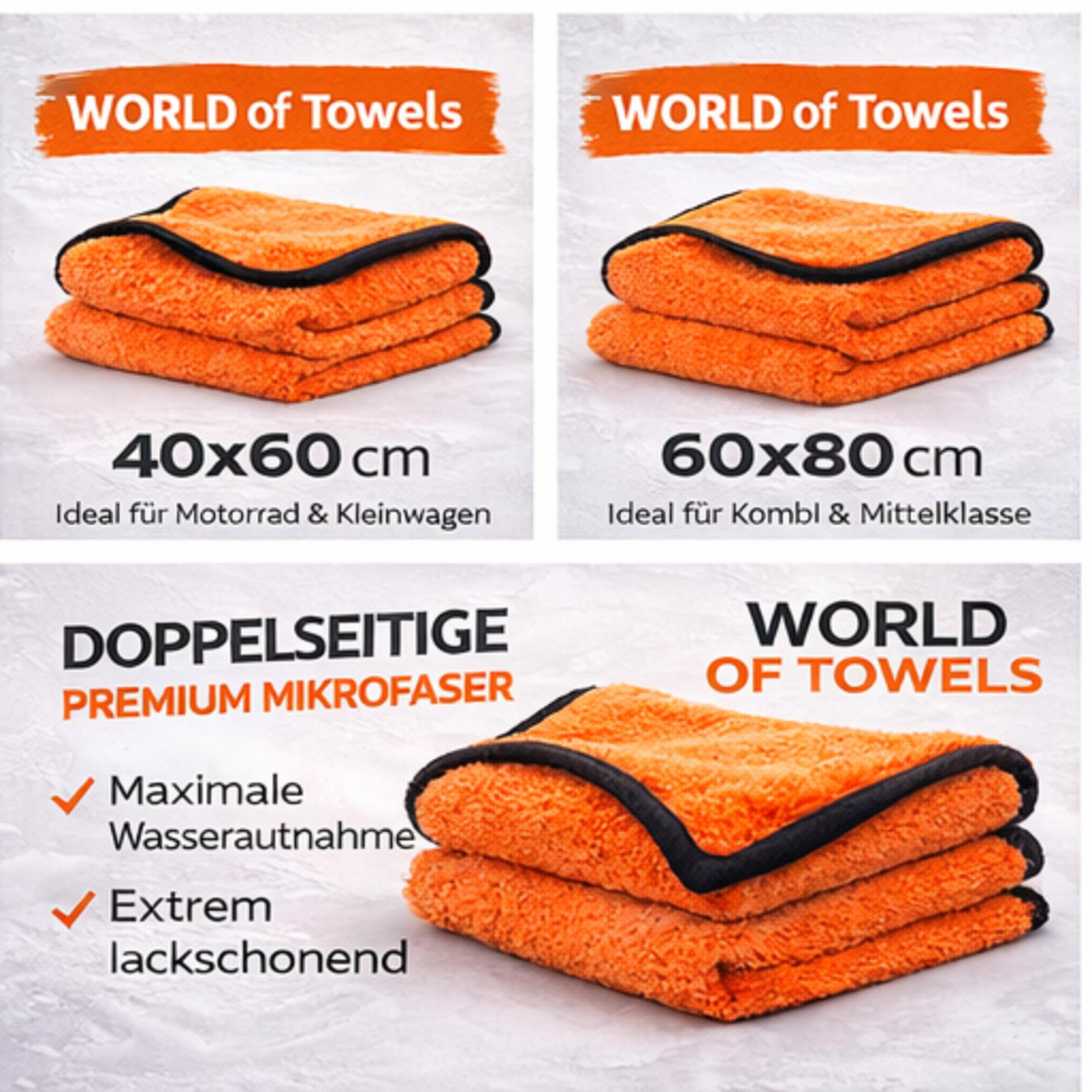 Auto Trockentuch, Mikrofasertuch orange: 40 x 60 cm